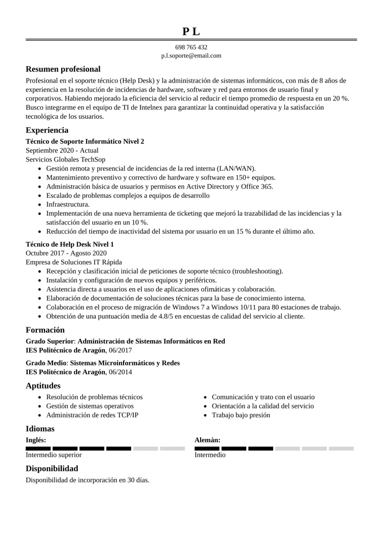 Plantilla de CV ciego de estilo tradicional