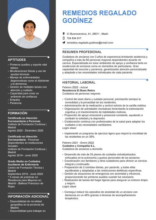 C mo Hacer Un CV De Cuidadora De Ancianos Ejemplo Y Gu a C mo Hacer Un CV De Cuidadora De Ancianos Ejemplo Y Gu a