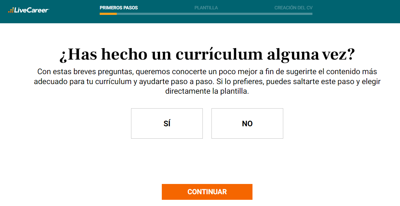 ¿Has hecho un currículum alguna vez?