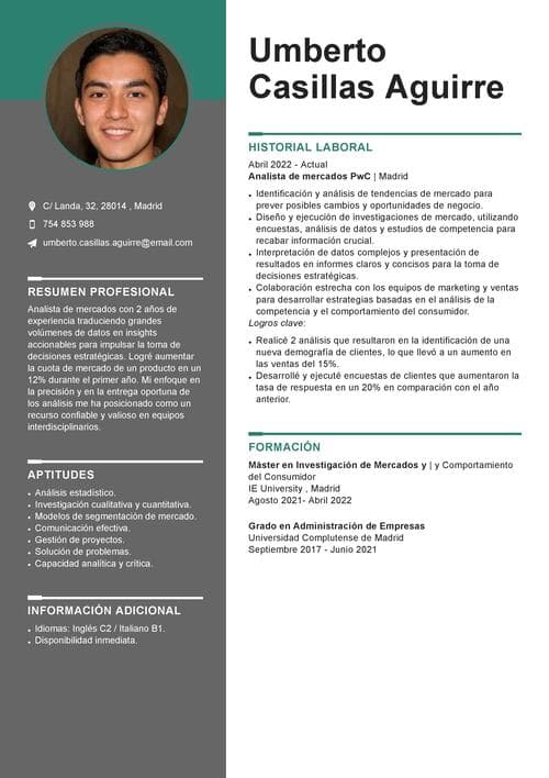 Ejemplos de curriculum vitae