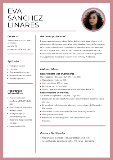 Plantilla de currículum moderno 2