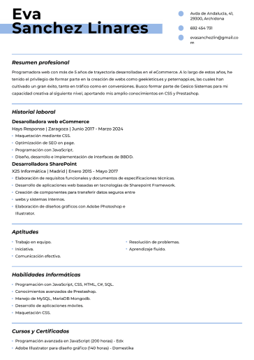 Plantilla de currículum moderno 3