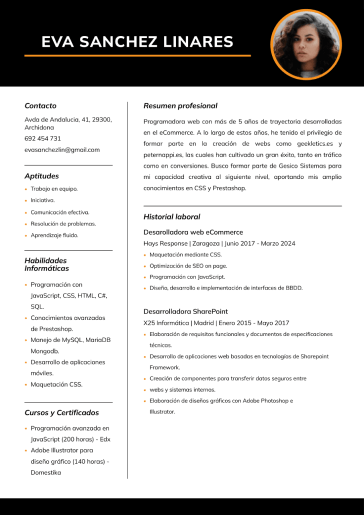 Plantilla de currículum moderno 4