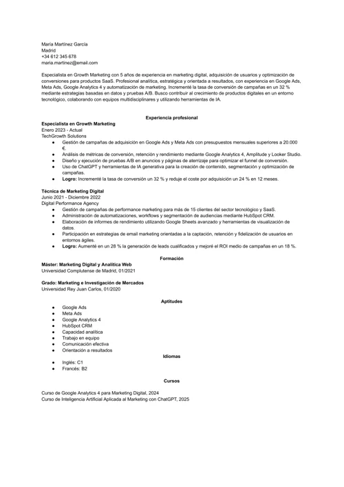 Currículum vitae optimizado