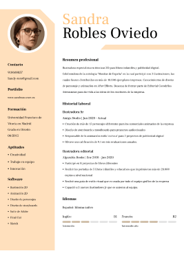 Formato para hoja de vida creativa