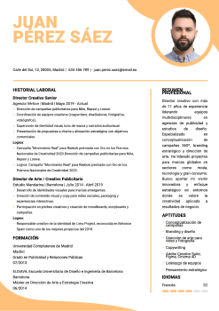 Currículum para Director Creativo