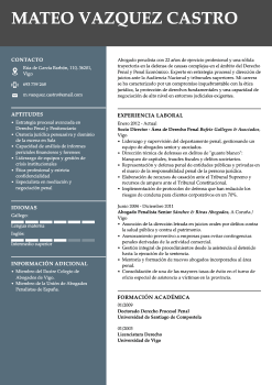 Currículum para abogado penalista
