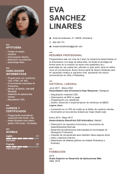 Currículum para programadora web