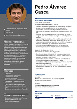 Currículum para director financiero