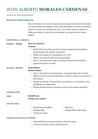 Plantillas de curriculum vitae de LiveCareer 2