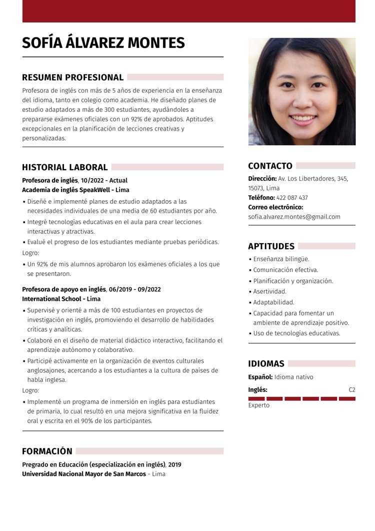 CV para Perú_ Modelo “Chic