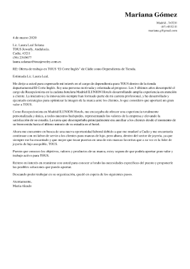 Carta de presentación clásica
