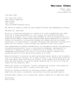 Plantillas de carta de presentación profesional 1