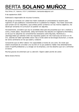 Carta de presentación tradicional