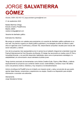 Plantillas de carta de presentación creativa 3