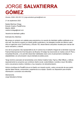 Plantilla de carta de presentación creativa 3