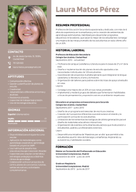 Plantilla de CV por profesión 1