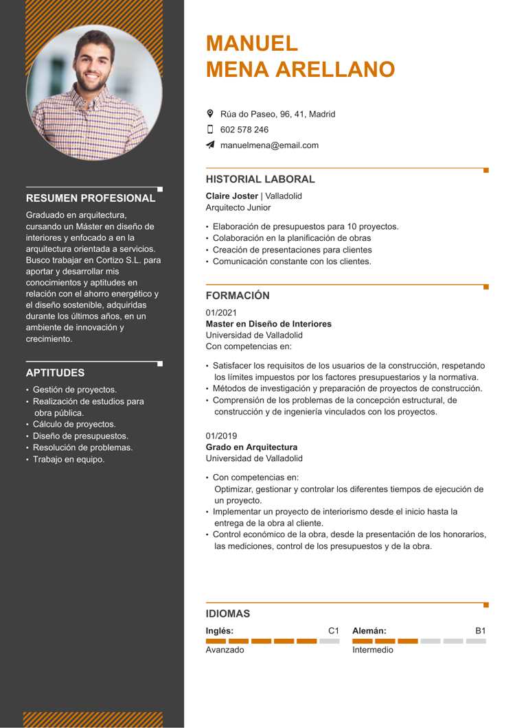 Plantilla de CV para estudiante 4