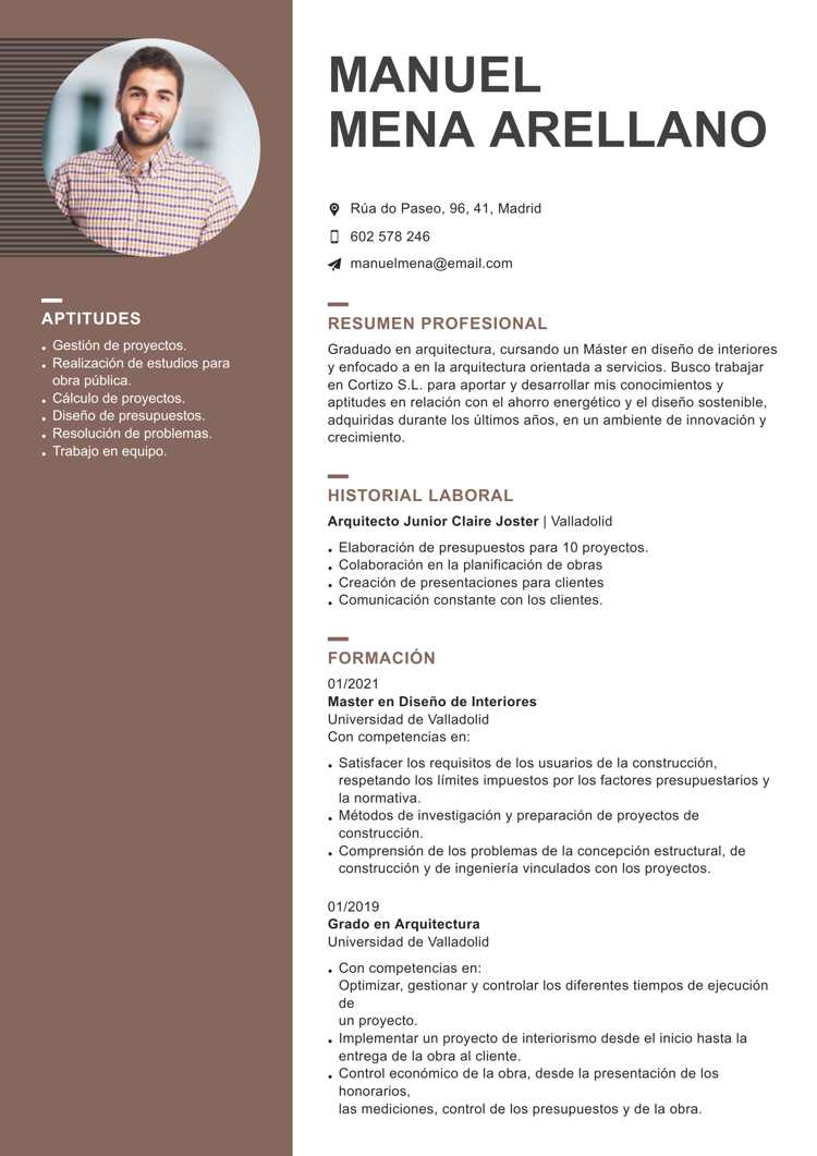 Plantilla de CV para estudiante 6