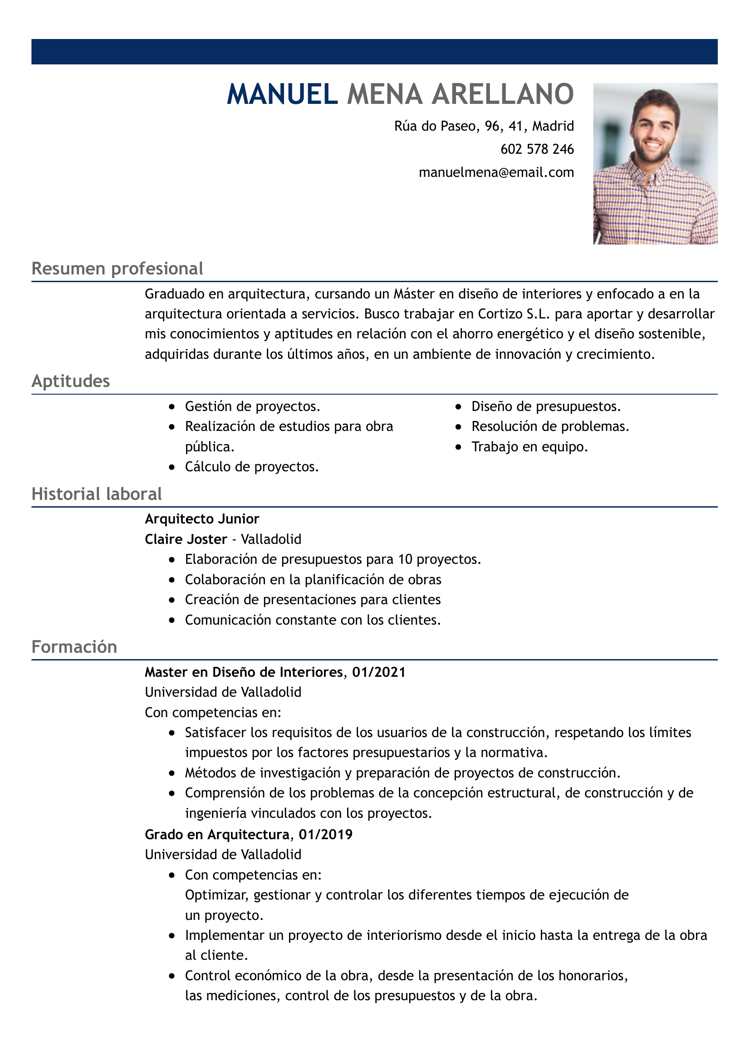 Plantilla de CV para estudiante 9