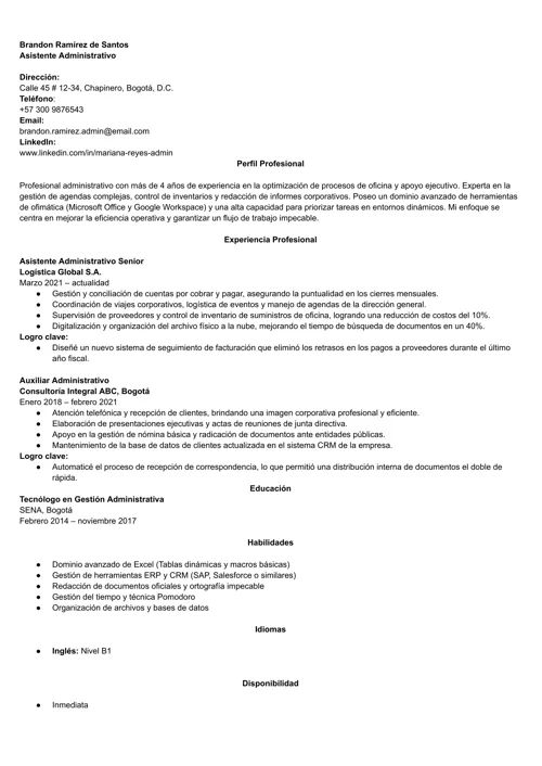 ejemplo de contenido en una hoja de vida para inspirarte con tu hoja de vida SIGEP